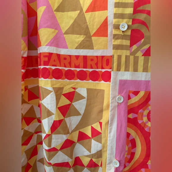 Adidas x Farm Rio Solar Kaleidoscope Pink oversized Top S/M - Picture 5 of 9